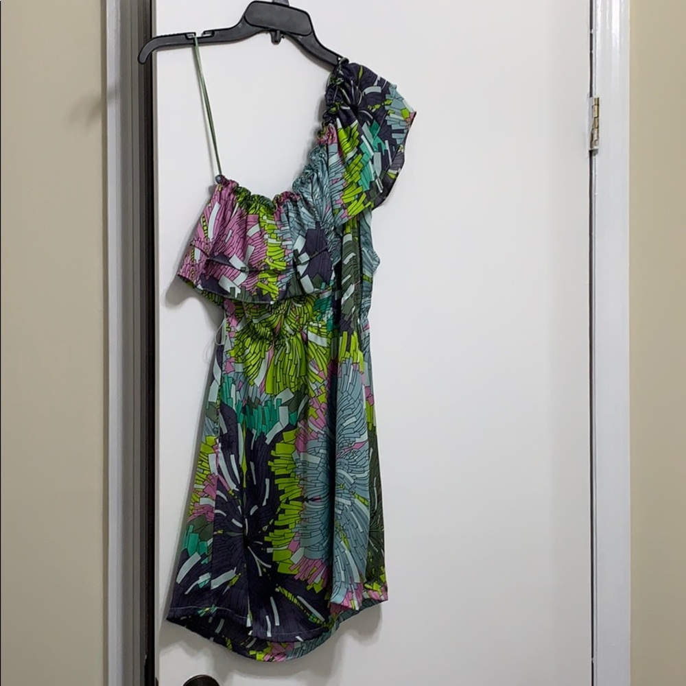 Colorful one shoulder dress